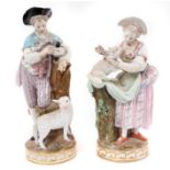 Pair of 19th century Meissen figures