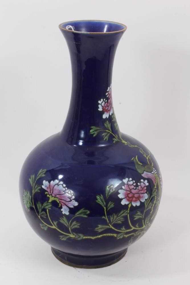 Large Chinese vase, blue ground - Image 5 of 12
