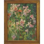 *Gerald Spencer Pryse (1882-1956) oil on canvas - Flower bed, 51 x 40cm, framed
