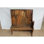 18th / 19th century rustic oak pub settle