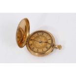Late 19th century Swiss 18ct gold fob watch