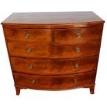 Regency mahogany bowfront chest of drawers