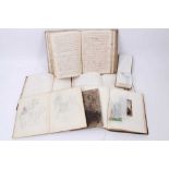 Good collection of 18th to early 20th century albums and ephemera to include a bound volume of lette