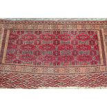 Persian style prayer rug and tekke rug