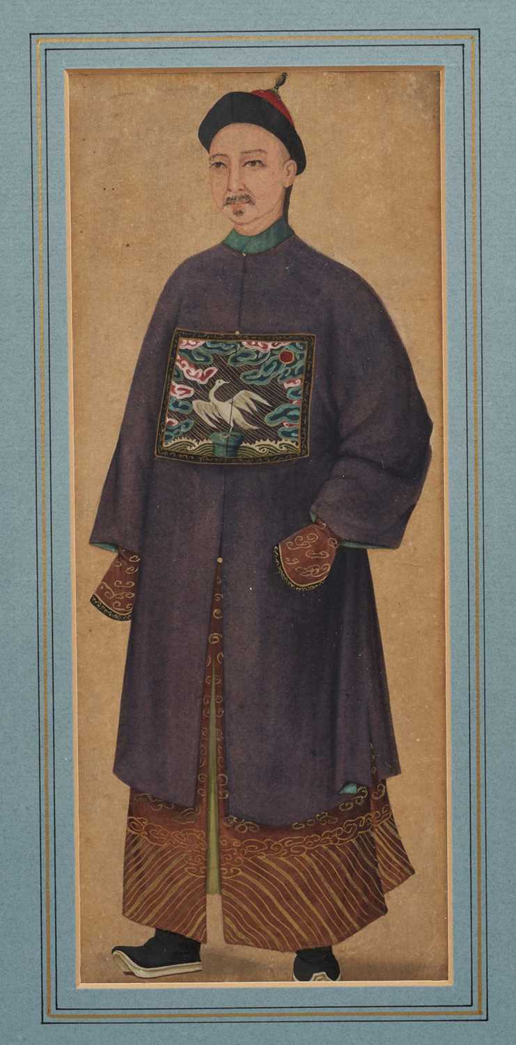 19th century Chinese watercolour portrait