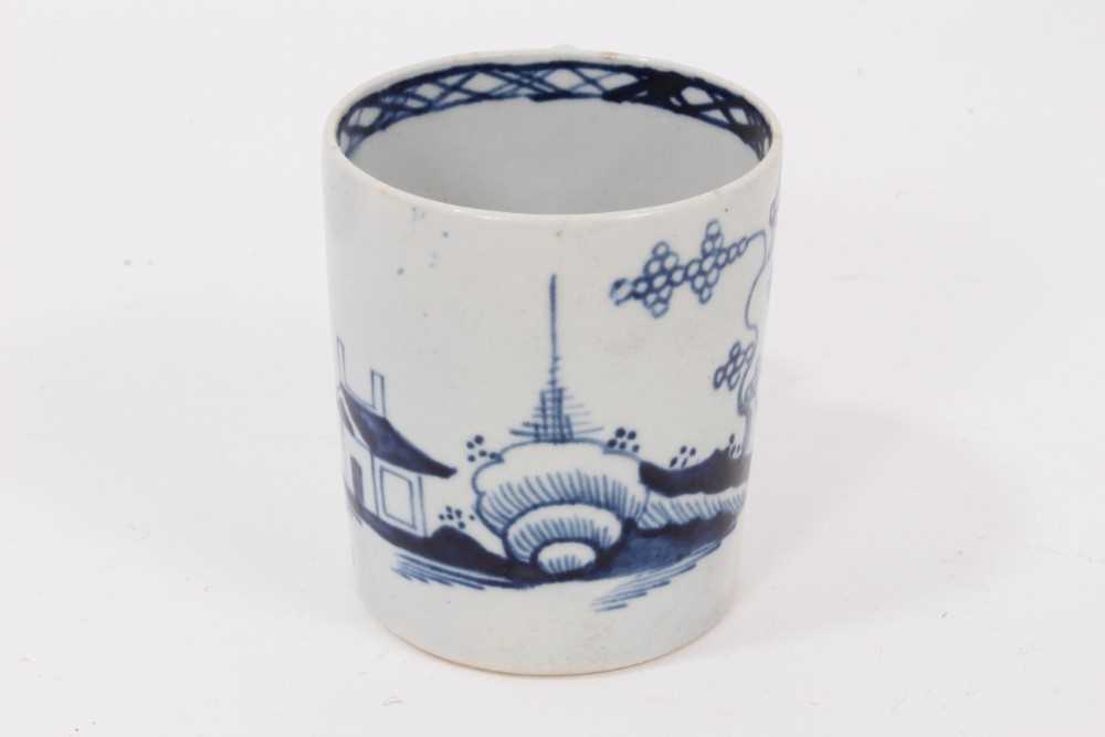 A Liverpool Pennington blue and white coffee can, painted in the Cannonball pattern, 6.5cm high - Image 2 of 5