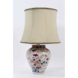 19th century Japanese vase converted to a lamp