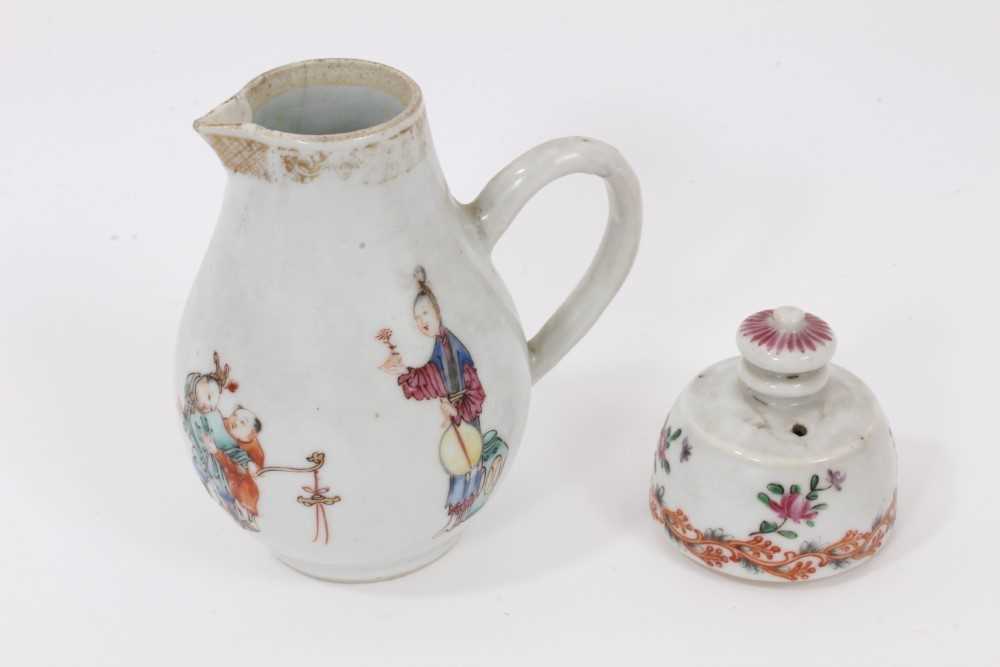 Group of 18th century Chinese famille rose export porcelain, including five cups, three tea bowls, a - Image 7 of 26
