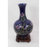 Large Chinese vase, blue ground