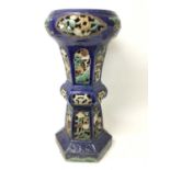 Antique Chinese ceramic jardiniere stand, damages to frieze