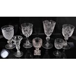 Good group of Victorian drinking glasses