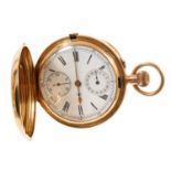 Gentlemen's 18ct gold chronograph pocket watch, Wilson & Gill, London