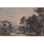 Attributed to John Varley, two 19th century watercolours - extensive landscapes, both signed, one da