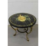 Mid 20th century Scagliola side table with classical trophy ornament