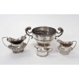 Selection of miscellaneous early 20th century silver, including a two handled bowl and other items