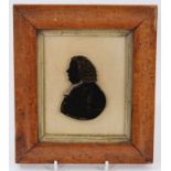 19th century Reverse silhouette on glass titled William Penn.