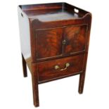 George III mahogany bedside cabinet