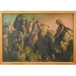 *Gerald Spencer Pryse (1882-1956) lithograph, Scenes of the Empire - Tea pickers in Ceylon, 90 x 125