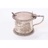 Victorian silver mustard pot