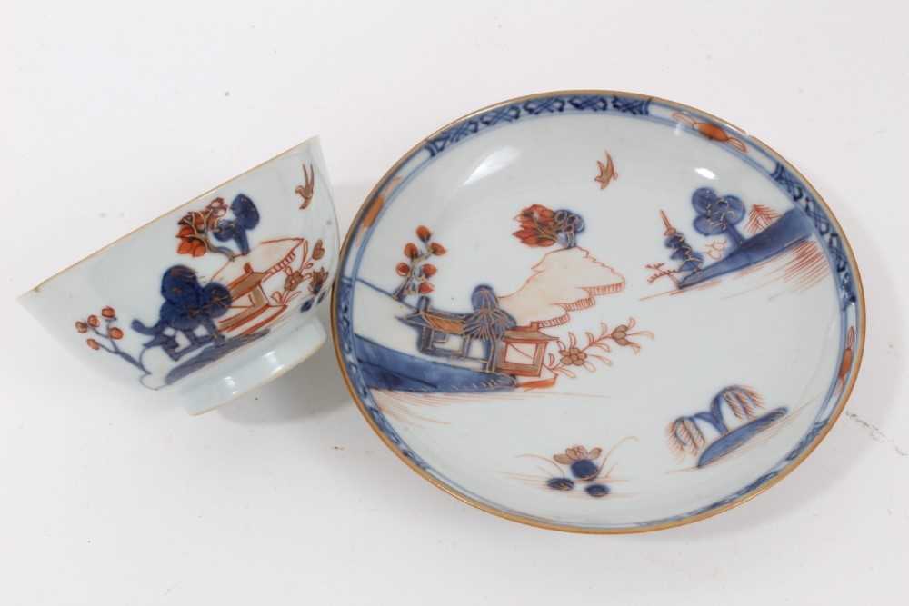 18th century Chinese Imari style tea bowl and saucer, together with an 18th century Chinese cargo-st - Image 2 of 8