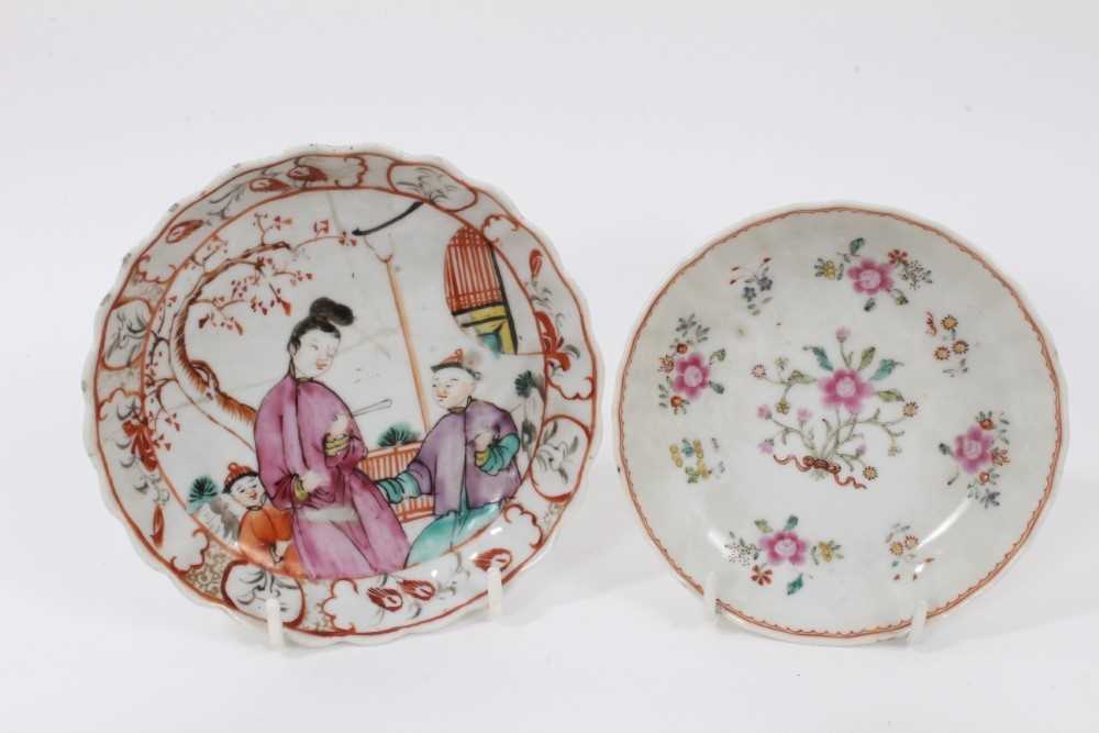 Group of 18th century Chinese famille rose export porcelain, including five cups, three tea bowls, a - Image 5 of 26