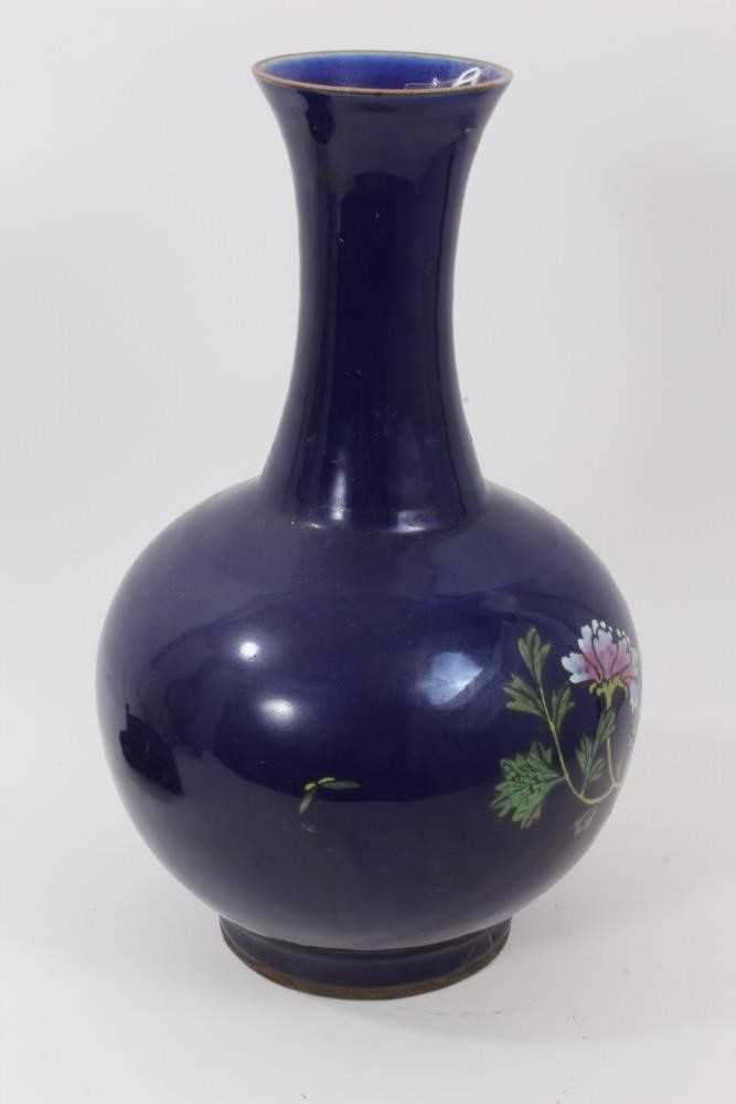 Large Chinese vase, blue ground - Image 4 of 12