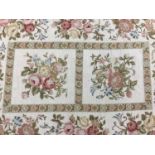 Aubusson style tapestry rug, with compartmented floral ornament, approximately 170 x 120cm