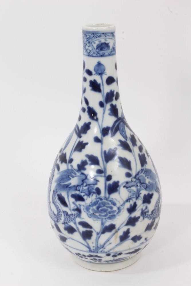 19th century Chinese blue and white bottle vase