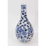 19th century Chinese blue and white bottle vase