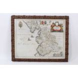 Johannes Blaeu: ' Lancastria Palatinatus Anglis Lancaster et Lancasshire, hand coloured engraved map
