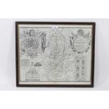A 17th Century John Speede engraved map of 'The Countie of Nottingham', Sold in Popes head Alley by