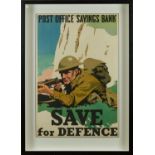 Second World War period Post Office Savings Bank poster by Frank Newbould (1887-1951), 'Save for Def