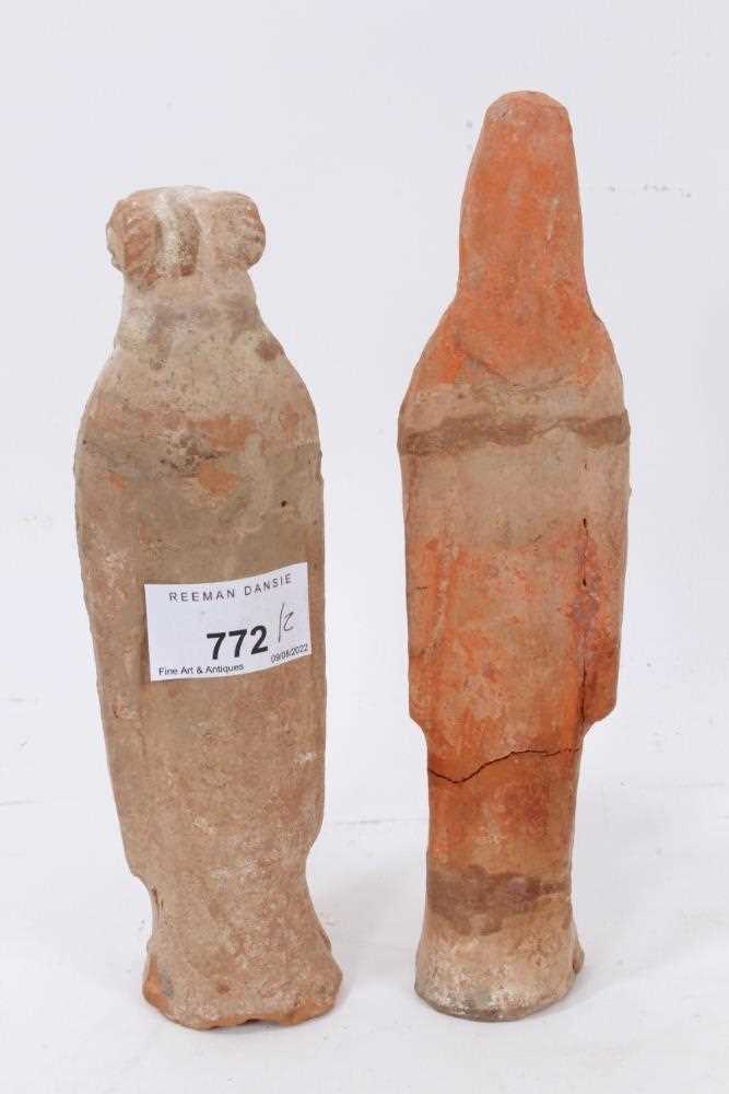 Two Chinese Tang style terracotta funerary figures - Image 3 of 4