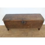 Late 17th / early 18th century oak six plank coffer