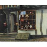 Gerald Davison Coulson (b.1926) oil on canvas - The Antique Shop, signed, 71cm x 92cm, framed