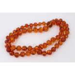 Amber bead necklace