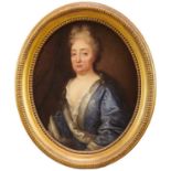 Circle of Michael Dahl (1656-1743), oval oil on canvas - portrait of Caroline of Brandenburg-Ansbach