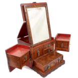 19th century Chinese lacquer travelling toiletry box