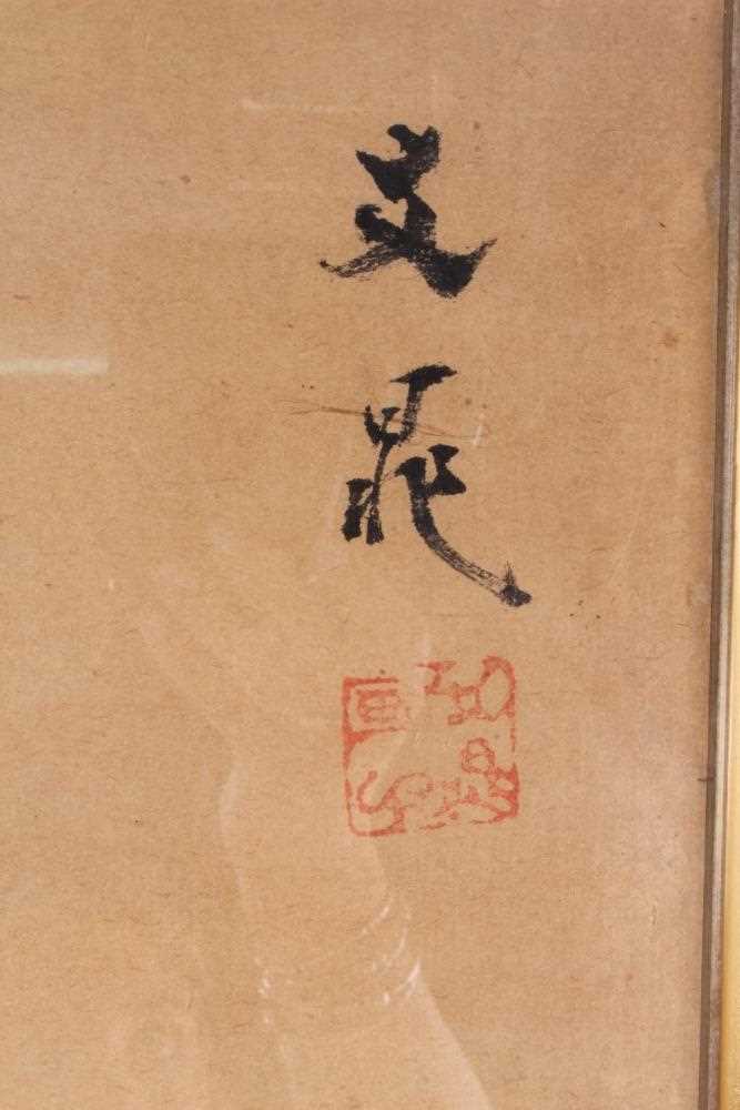 Large oriental brush painting, together with another - Image 7 of 11