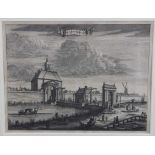 Set of six late 17th century copper plate engravings by Caspar Commelin, The Poortas/Gates of Amster