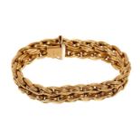 Italian 18ct yellow gold bracelet with platted design