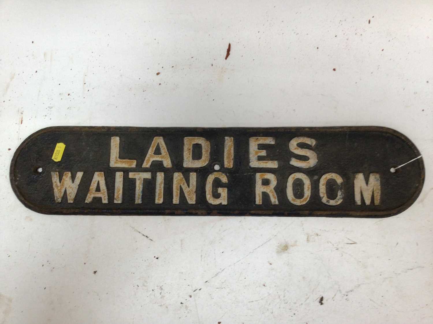 Original cast iron railway sign - Ladies Waiting Room