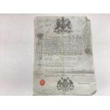 Interesting selection of 18th, 19th and 20th century ephemera to include an Edwardian passport for R