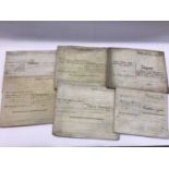 Selection of early parchment indentures 1880's onwards
