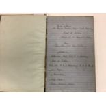 1905 journal handwritten by Private Pavier 2nd Volunteer Battalion, Oxford Light Infantry, School of