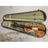 Antique violin, cased