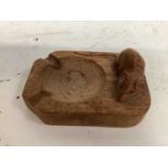 Mouseman carved ashtray, 10cm wide