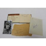 Football Autographs loose and in album including Sir Alf Ramsey signature on loose shhet of paper, 1
