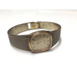 Omega De Ville quartz silver gilt wristwatch