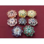 Eight Strathearn Stars paperweights including x3 large star P11 and x5 medium star P12 (8)
